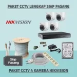 Paket CCTV 4 Kamera Hikvision 2MP – Rumah & Kantor, Lengkap Siap Pasang