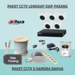 Paket CCTV Dahua 2MP 5 Kamera - Siap Pasang Lengkap