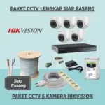 Paket CCTV 5 Kamera Hikvision 2MP – Lengkap Siap Pasang
