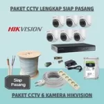 Paket CCTV 6 Kamera Hikvision 2MP – Lengkap Siap Pasang