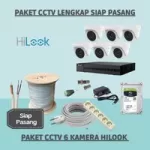 Paket CCTV Hilook 2MP 6 Kamera - Siap Pasang Lengkap