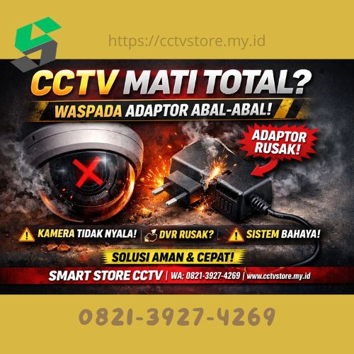 CCTV mati karena adaptor